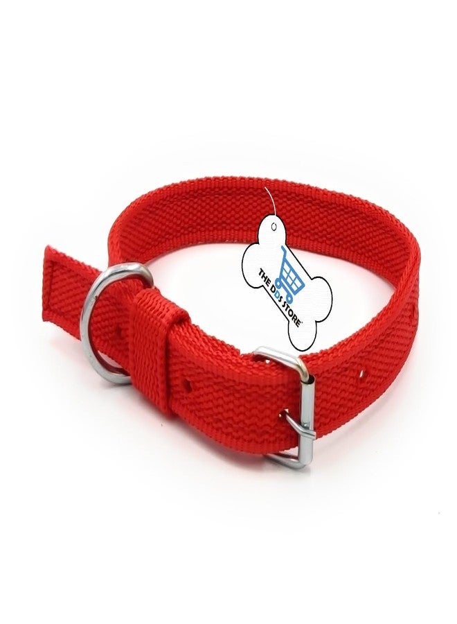 THE DDS STORE Dog Collar Belts and Leash Set Adjustable Collar with Leash for Cat and Dogs Leash with Snap Hook for Walking and Training (Large (Neck Girth = 41-54 cm, Width = 1 inch), Red) - Image 3